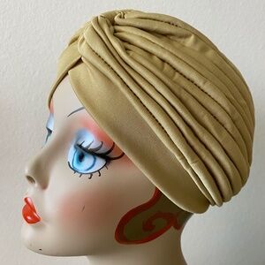 Stunning Gold vintage style, retro pinup style turban
